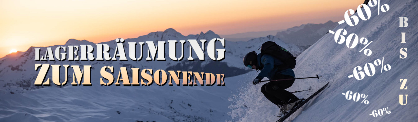 Lagerräumung am Ende der Saison bis zu -60%. 